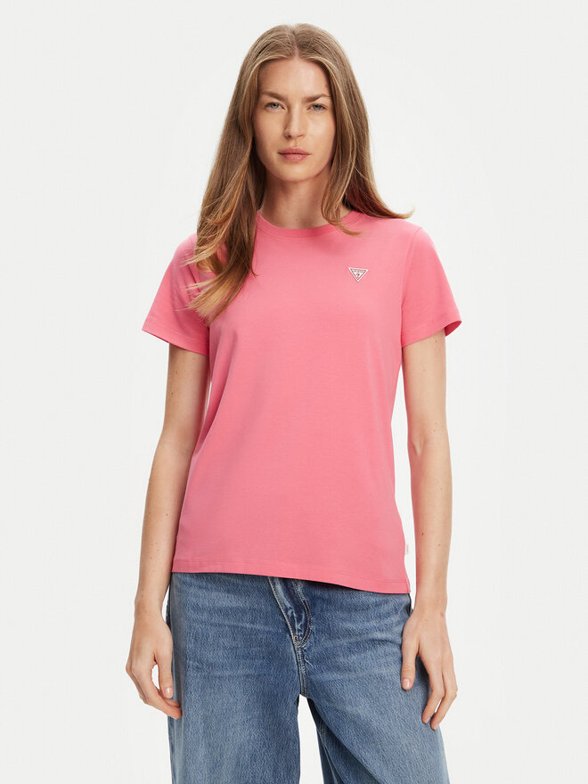 Guess Jeans Guess Jeans Póló W4YI10 J1314 Rózsaszín Regular Fit