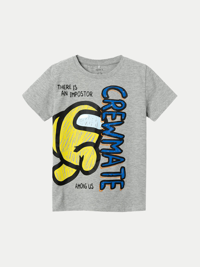 NAME IT NAME IT T-Shirt AMONG US 13232204 Γκρι Regular Fit