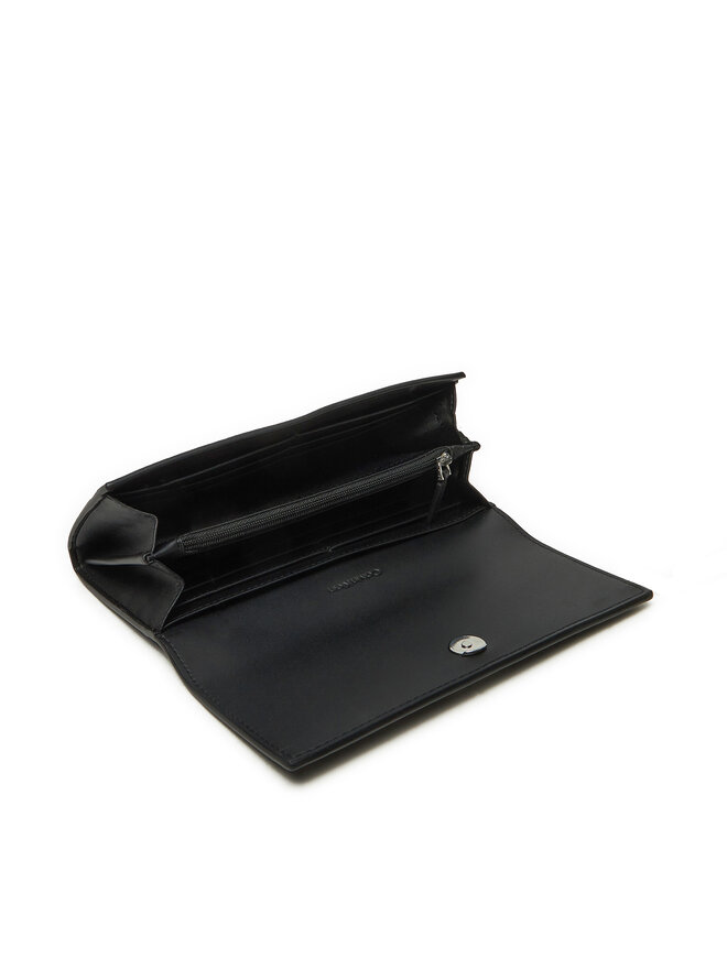 Calvin Klein Portafoglio grande da donna Calvin Klein Ck Plaque Large Trifold K60K612839 Nero