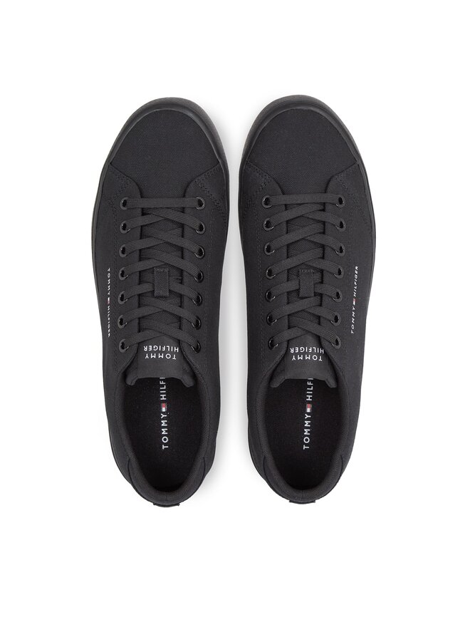 Tommy Hilfiger Teniszcipő Tommy Hilfiger Th Hi Vulc Low Canvas FM0FM04882 Fekete