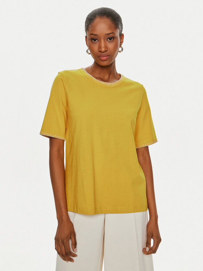 United Colors Of Benetton United Colors Of Benetton Camiseta 34G7D107B Amarillo Regular Fit