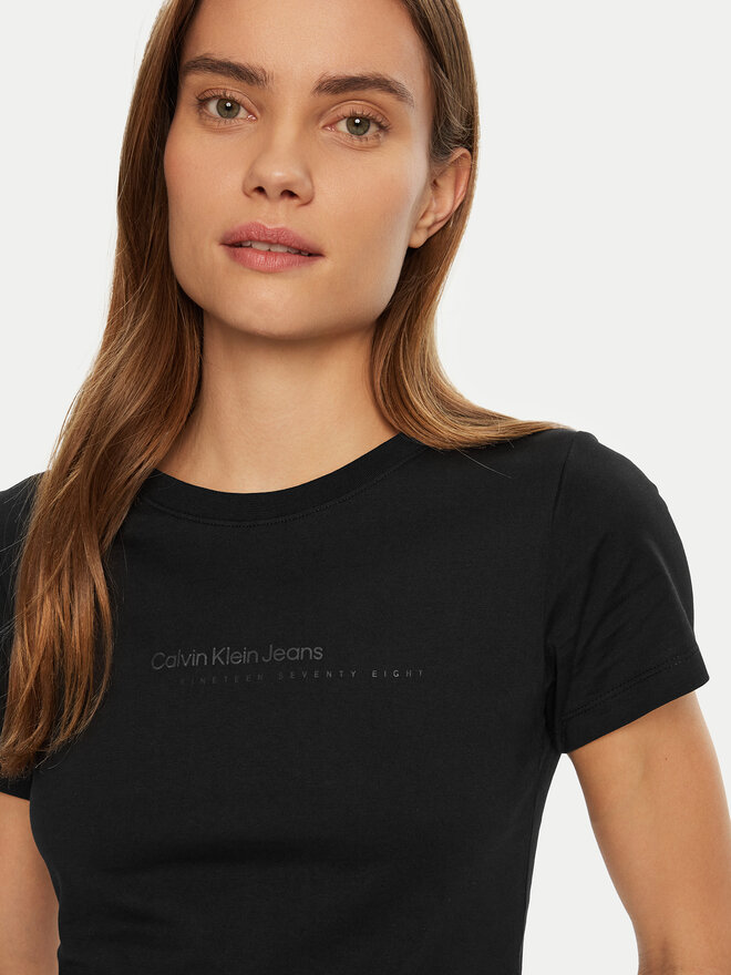 Calvin Klein Jeans Calvin Klein Jeans T-Shirt Institutional Graphic J20J224990 Schwarz Slim Fit