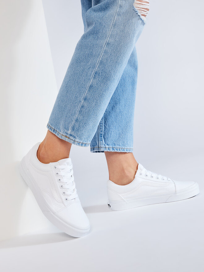 All white vans sneakers deals