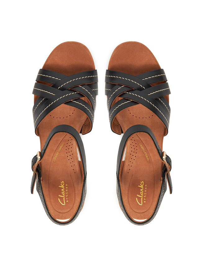 Clarks Espadrilles Clarks Sabina Strap 26181462 Fekete