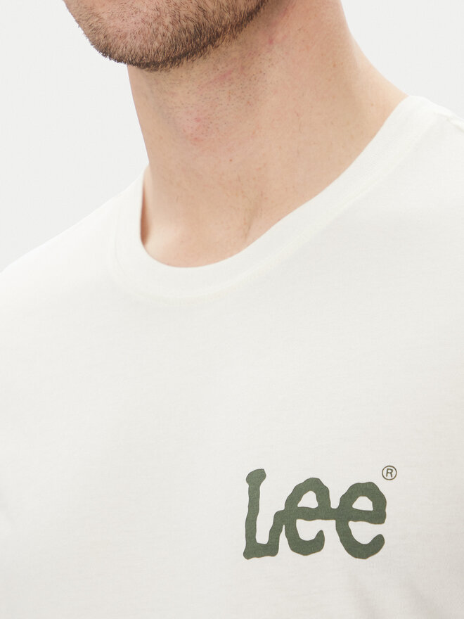 Lee Lee Póló Medium Wobbly 112364535 Fehér Regular Fit