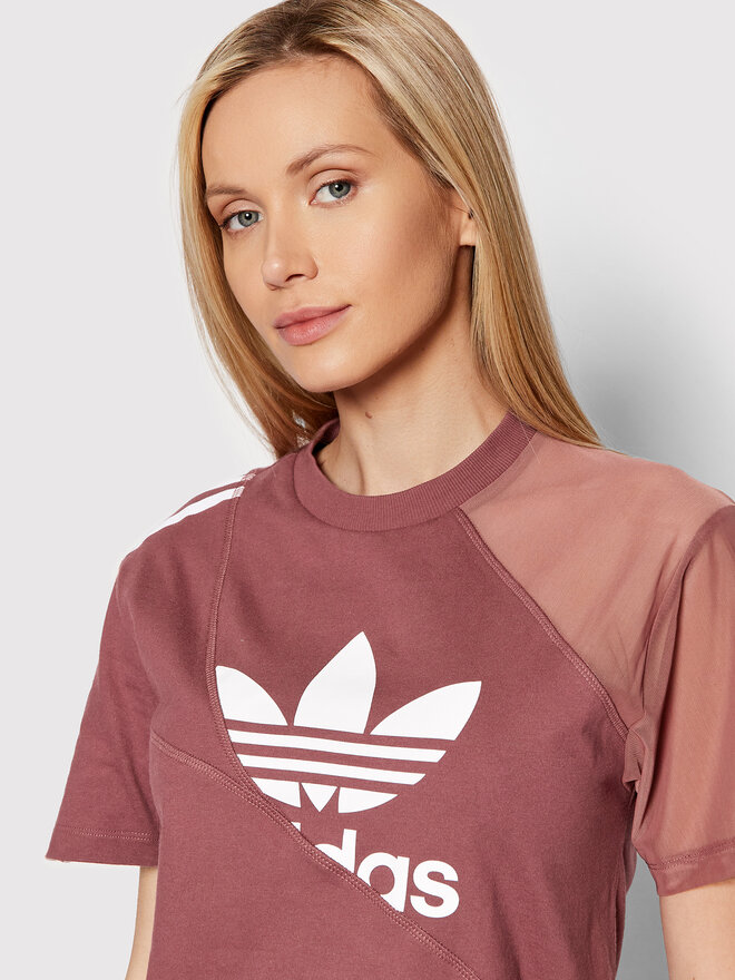 adidas adidas Marškinėliai adicolor Split Trefoil HC7044 Rožinė Regular Fit