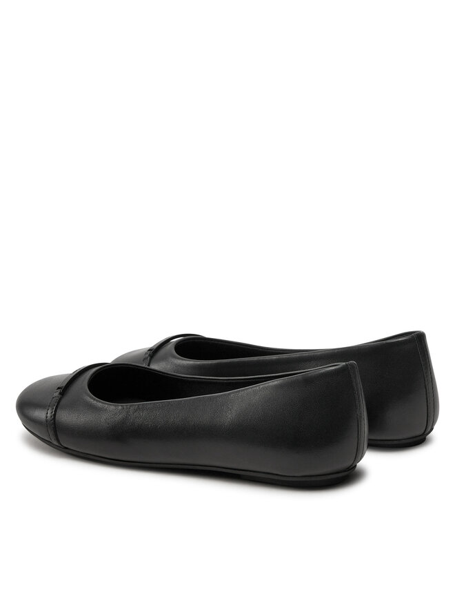 Calvin Klein Balerini Calvin Klein Ballerina W/M Bar Lth HW0HW02145 Negru