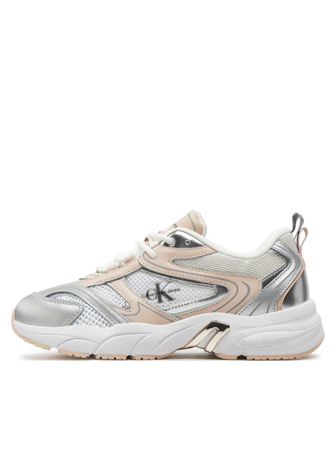 Calvin Klein Jeans Сникърси Calvin Klein Jeans Retro Tennis Low Lace Mh Ml Mr YW0YW01381 Бял