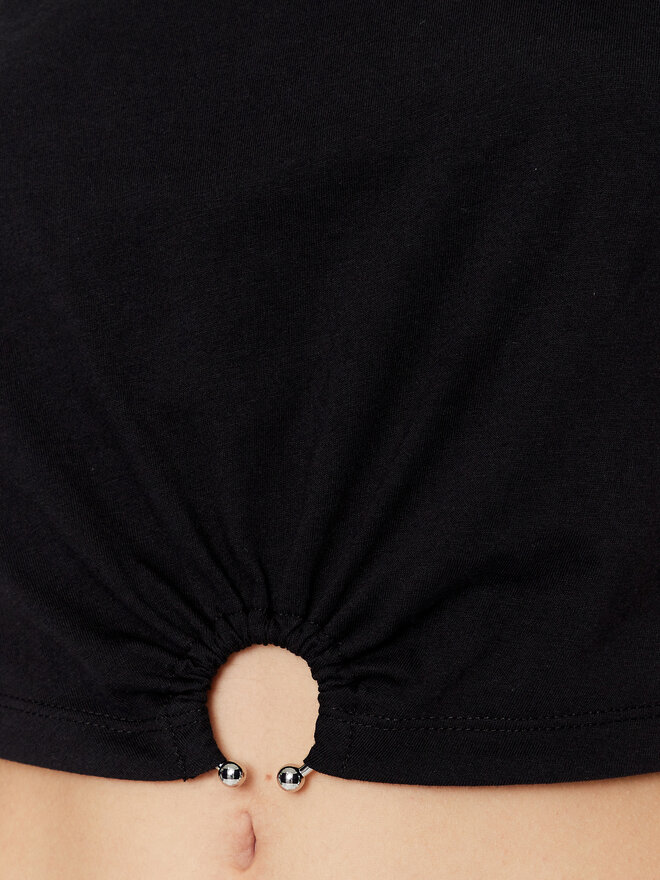 Guess Guess T-Shirt Piercing W3GI23 JA914 Schwarz Boxy Fit