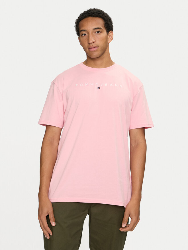 Tommy Jeans Tommy Jeans T-Shirt Linear Logo DM0DM17993 Ροζ Regular Fit