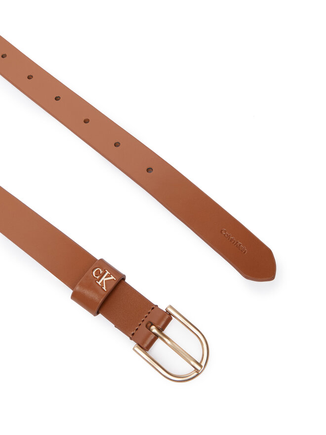 Calvin Klein Damengürtel Calvin Klein Rounded Buckle Ck Loop LV04F7107G Braun