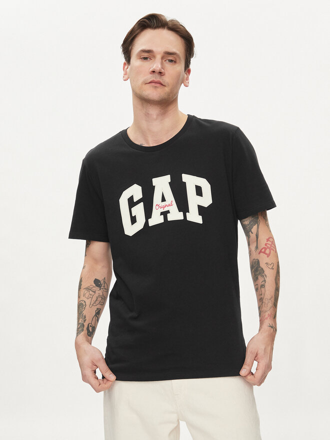 Gap Gap Marškinėliai 471777-07 Juoda Regular Fit