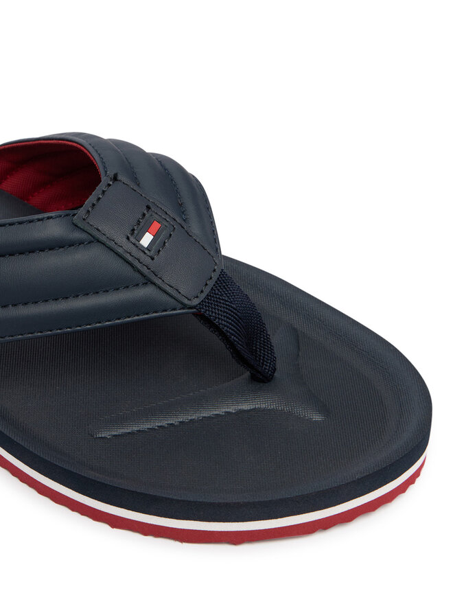 Tommy Hilfiger Zehentrenner Tommy Hilfiger Hilfiger Padded Beach Sandal FM0FM05801 Dunkelblau