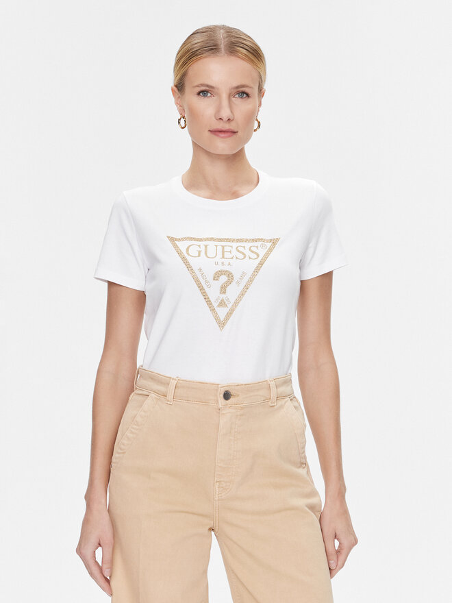 Guess Guess Camiseta W4RI69 J1314 Blanco Regular Fit