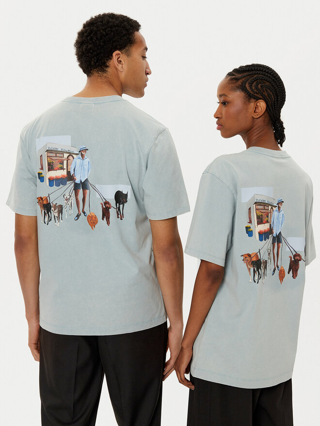 Filling Pieces Filling Pieces T-Shirt Unisex Dog Walker 7449981 Grün Regular Fit