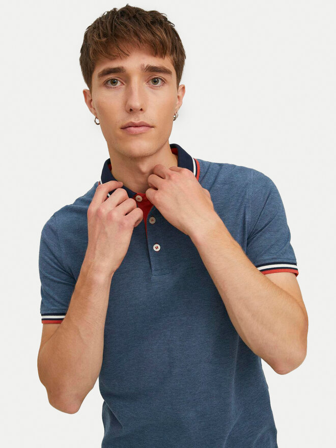 Jack&Jones Jack&Jones Poloshirt Paulos 12136668 Blau Slim Fit