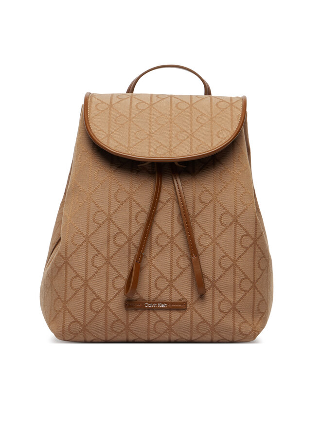 Calvin Klein Rucksack Calvin Klein Emblem Aop Jacquard LV04F3536G Braun