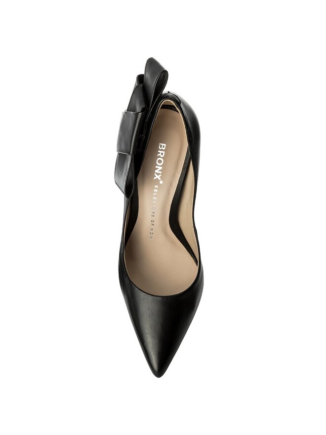 Bronx Pantofi cu toc subțire Bronx 75091-B BX 1209 Negru