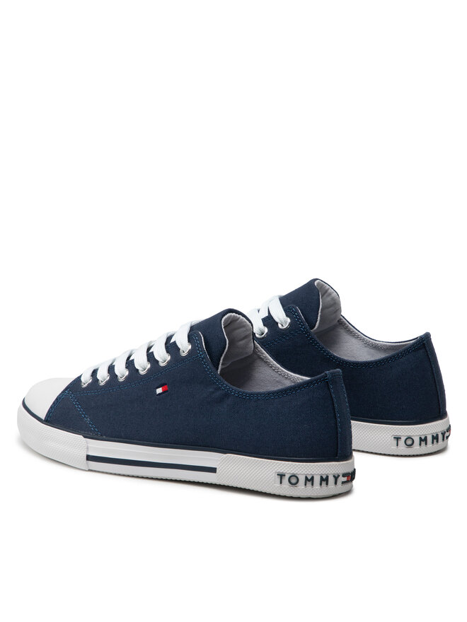 Tommy Hilfiger Bambas Tommy Hilfiger Low Cut Lace-Up Sneaker T3X4-32207-0890 S Azul marino