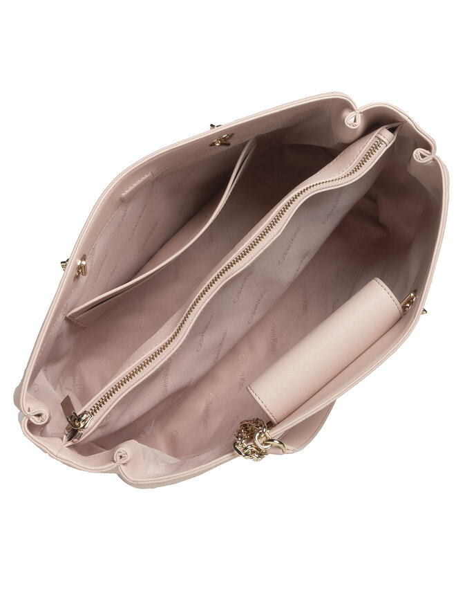 Calvin Klein Kabelka Calvin Klein Re-Lock Tote Quilt K60K609689 Růžová