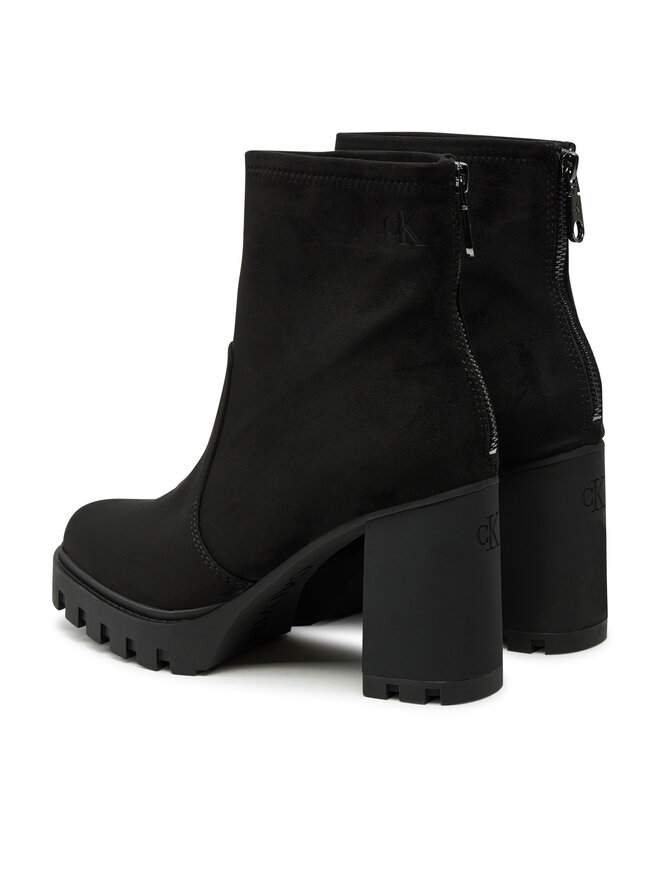 Calvin Klein Jeans Μποτάκια Calvin Klein Jeans Heel Platform Zip Boot Ss YW0YW01601 Μαύρο