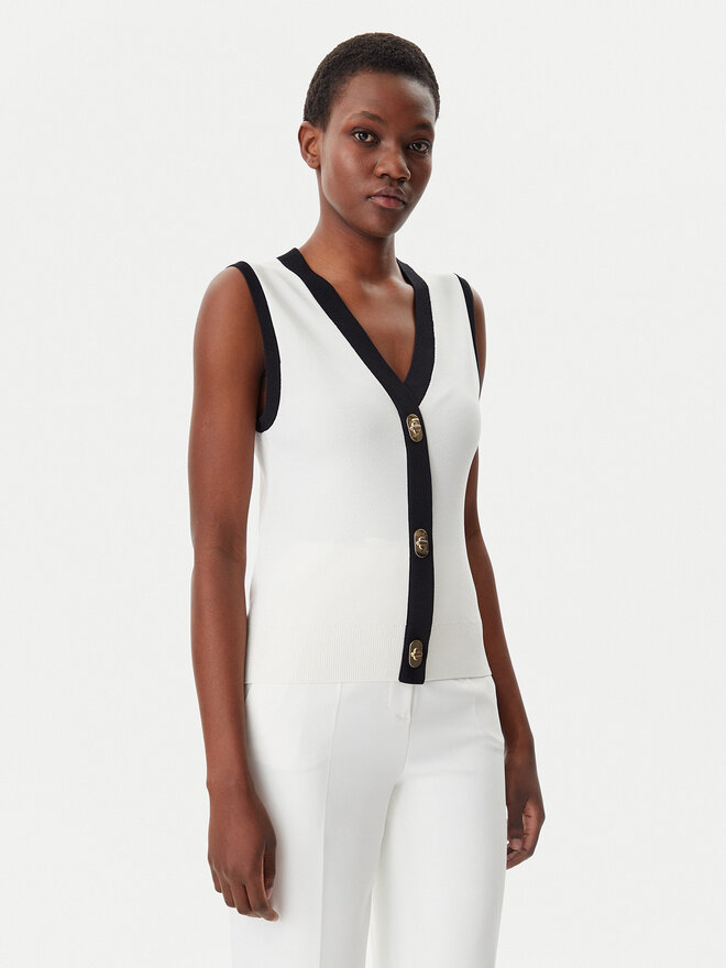 LOLA CASADEMUNT LOLA CASADEMUNT Γιλέκο LS2511001 Λευκό Regular Fit