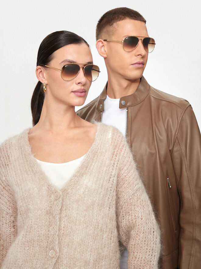 Ray-Ban Okulary przeciwsłoneczne Ray-Ban New Aviator 0RB3625 001/51 Złoty