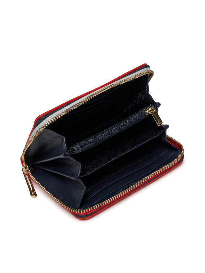 Tommy Hilfiger Liels sieviešu maks Tommy Hilfiger Th Essential Sc Med Za Corp AW0AW16092 Sarkans