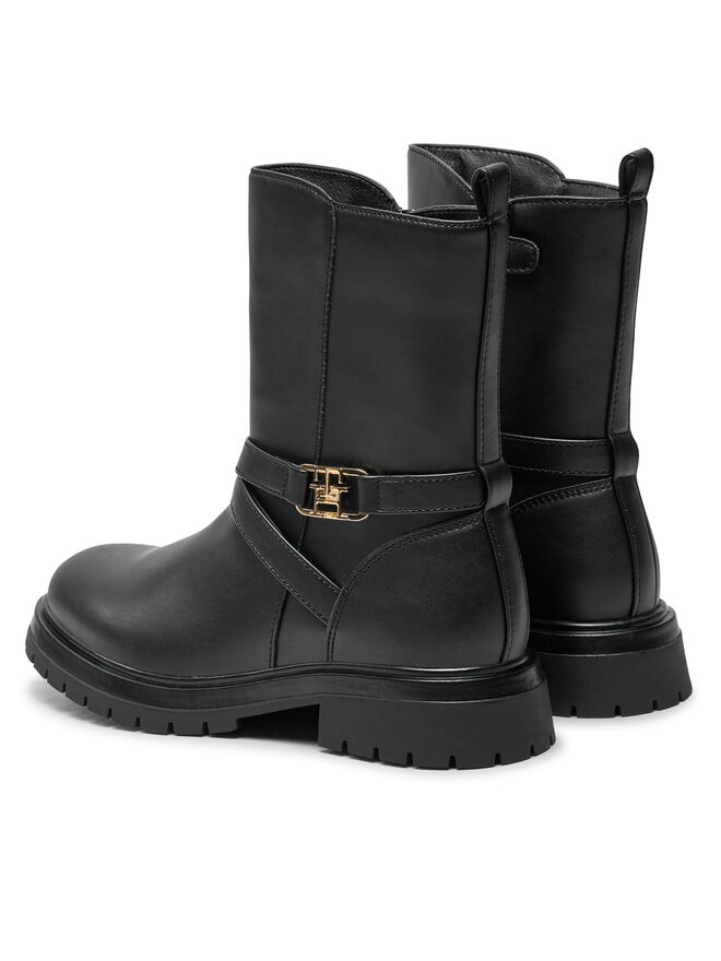Tommy Hilfiger Polokozačky Tommy Hilfiger Boot T3A5-33574-1351 S Černá