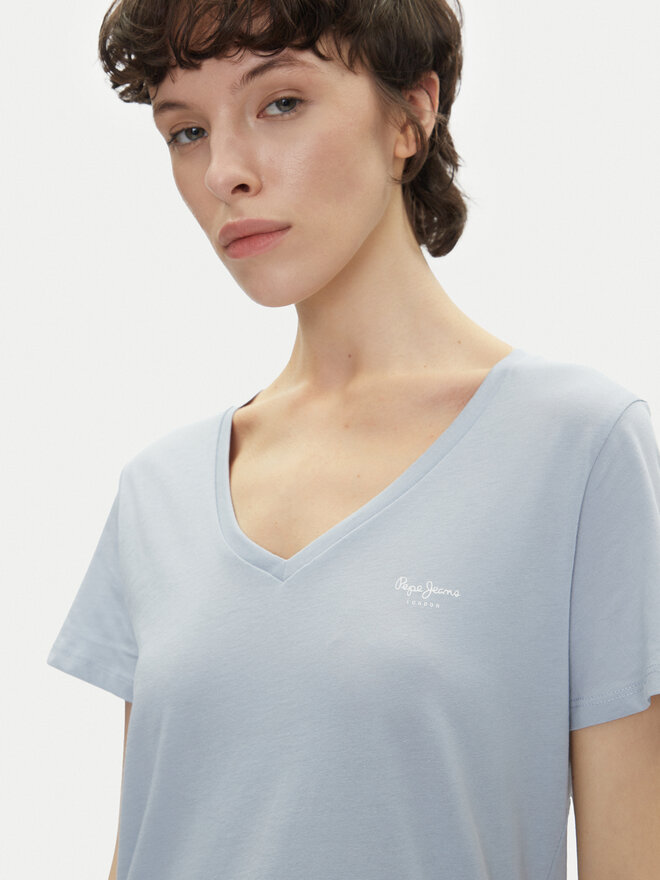Pepe Jeans Pepe Jeans Camiseta Macy PL506051 Azul Regular Fit