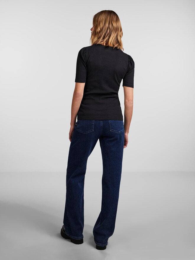Pieces Pieces Marškinėliai 17133700 Juoda Slim Fit