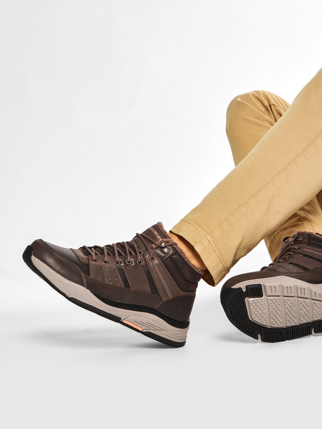 Skechers Trzewiki Skechers Voren 66199/BRN Brązowy