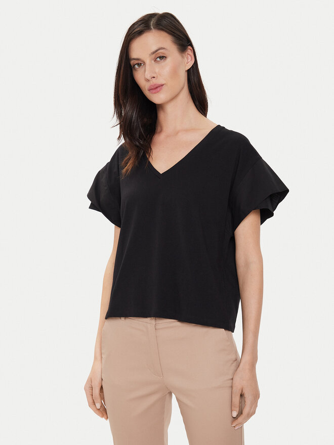Sisley Sisley T-Shirt 3AIRL400M Μαύρο Regular Fit