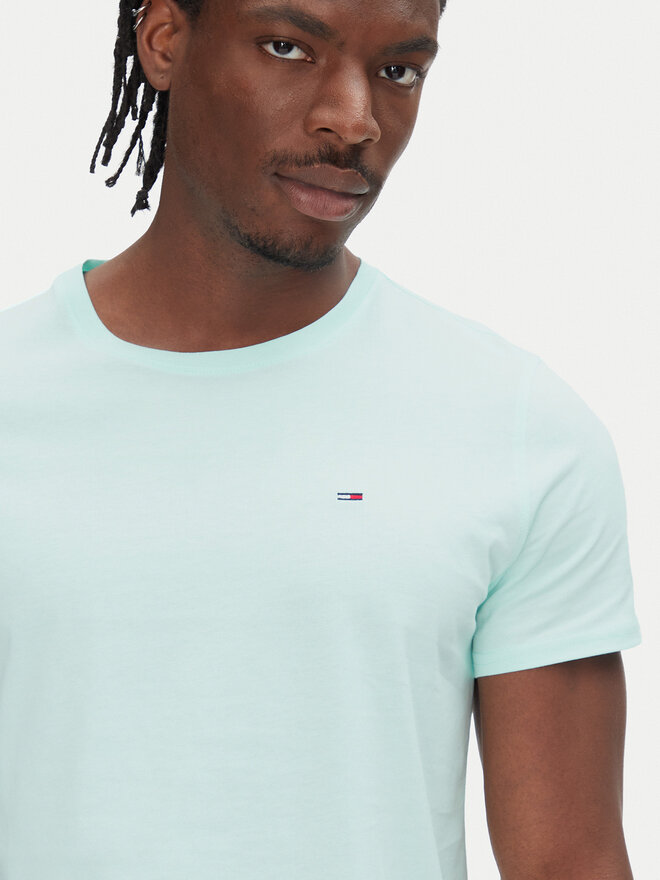 Tommy Jeans Tommy Jeans Marškinėliai DM0DM04411 Žalia Slim Fit