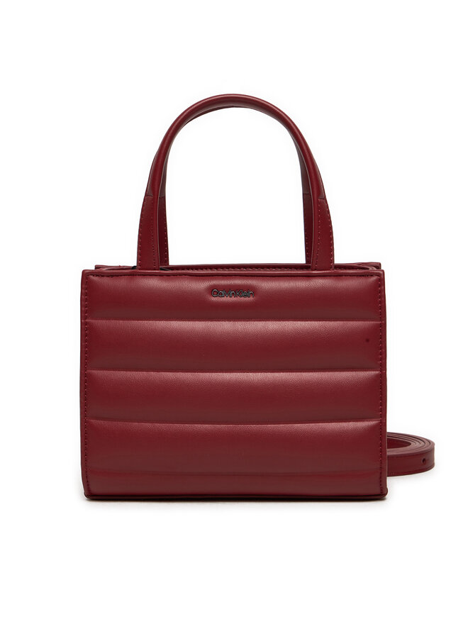 Bolso Calvin Klein Line Quilt Mini Tote K60K612116 Rojo zapatos.es