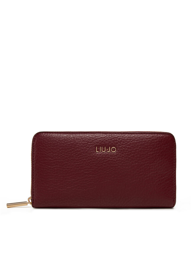 Liu Jo Cartera grande para mujer Liu Jo Ecs Xl Zip Around AF5170 E0027 Guinda/burdeos