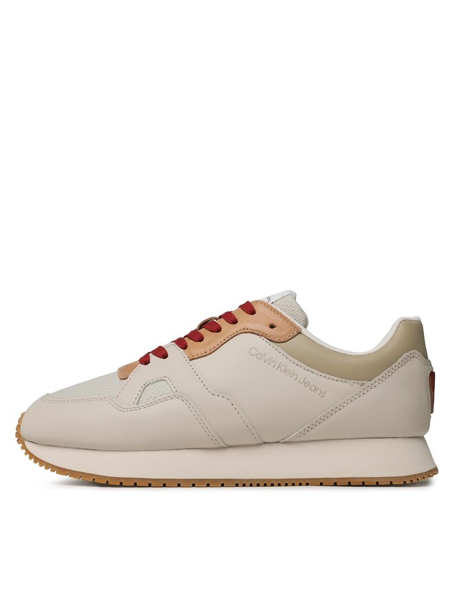 Calvin Klein Jeans Sneakersy Calvin Klein Jeans Retro Runner Fluo Contrast YM0YM00619 Béžová