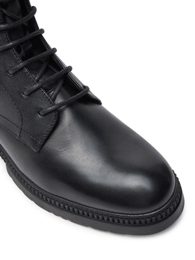 Tommy Hilfiger Čižmy Tommy Hilfiger Comfort Tl Texture Lth Boot FM0FM05182 Čierna