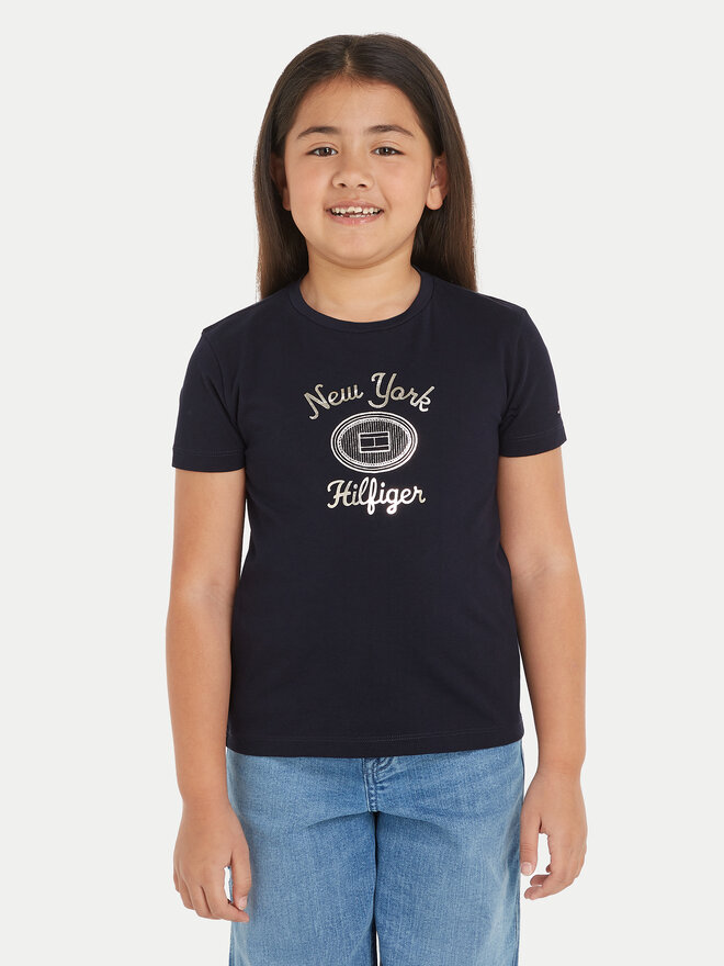 Tommy Hilfiger Tommy Hilfiger T-shirt KG0KG08007 Tamnoplava Regular Fit