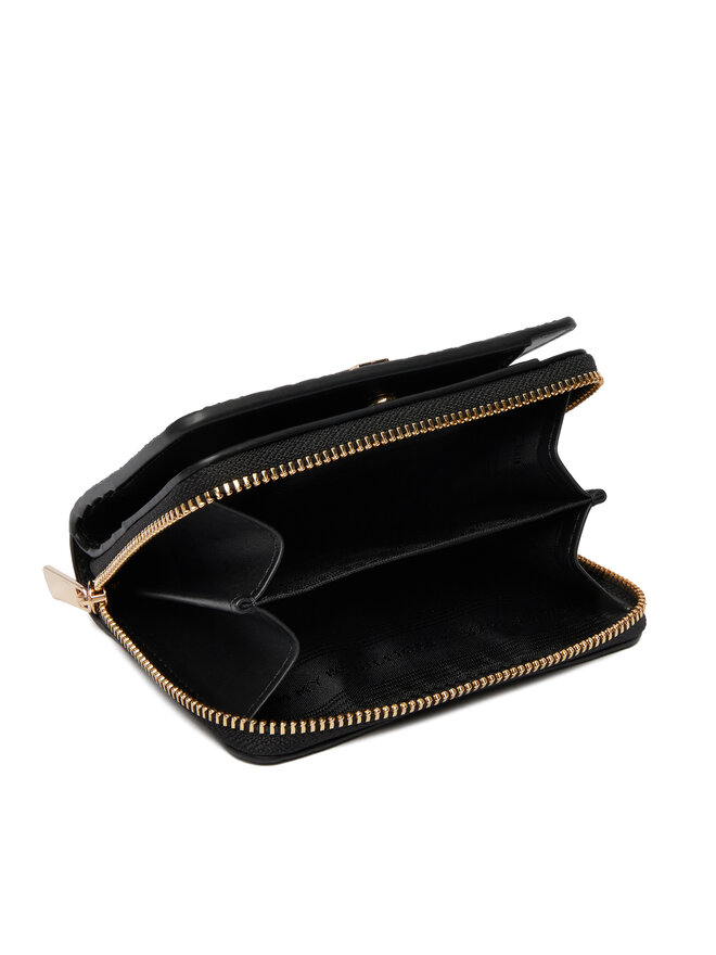 Tommy Hilfiger Geldbörse Tommy Hilfiger Th Icon Med Za W/Flap Mono AW0AW18474 Schwarz