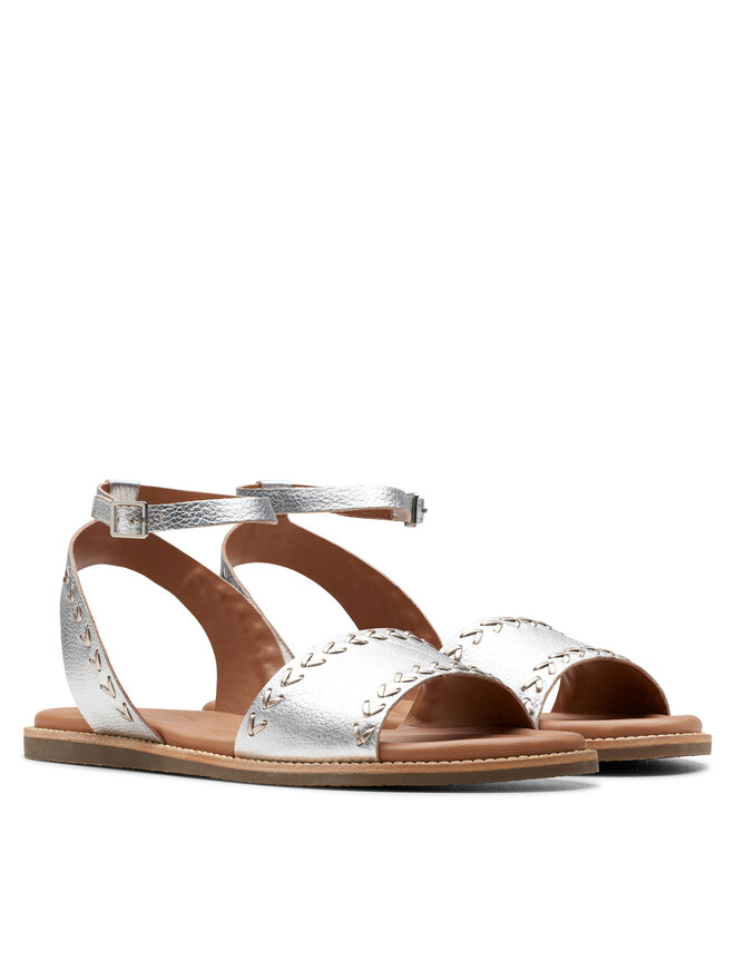 Clarks Sandały Clarks Maritime May 26176293 Srebrny