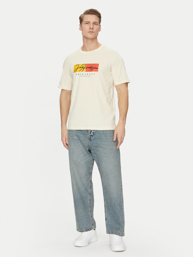 Jack&Jones Jack&Jones Camiseta Frederiksberg 12278266 Écru Regular Fit