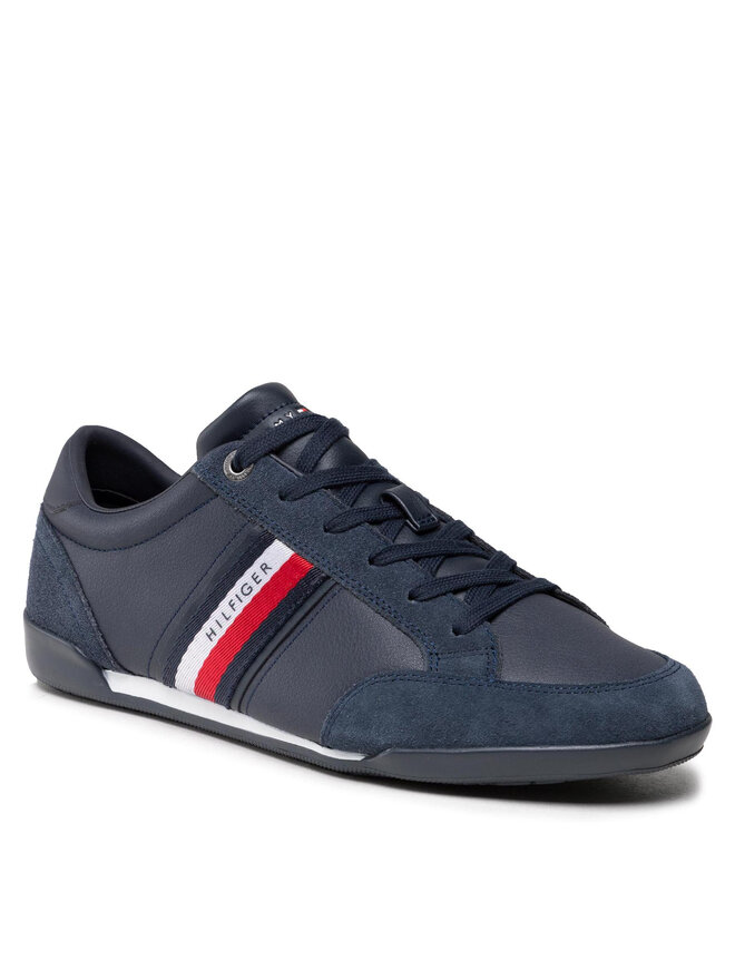 Tommy Hilfiger Αθλητικά Tommy Hilfiger Corporate Material Mix Leather FM0FM03741 Σκούρο μπλε