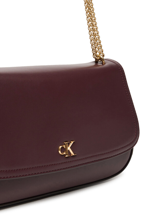 Calvin Klein Ročna torba Calvin Klein Ck Convertible Chain Medium Bag LV04F3171G Bordo rdeča