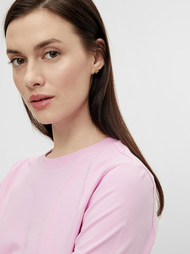 Pieces Pieces Camiseta Ria 17086970 Rosa Regular Fit