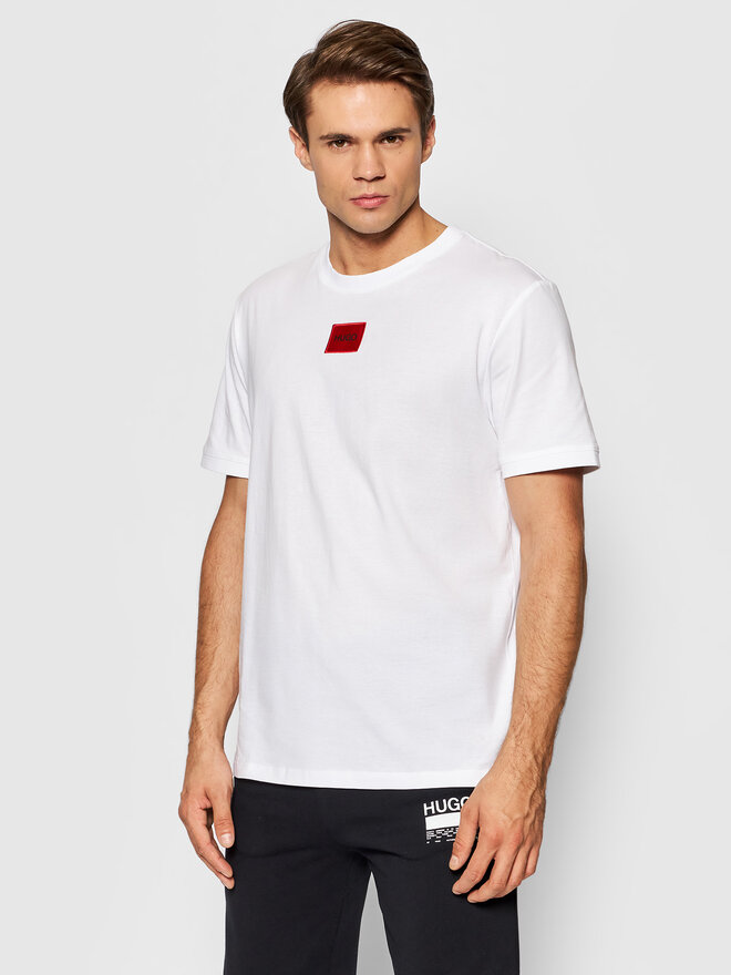 HUGO Hugo T-Shirt Diragolino 212 50447978 Λευκό Regular Fit