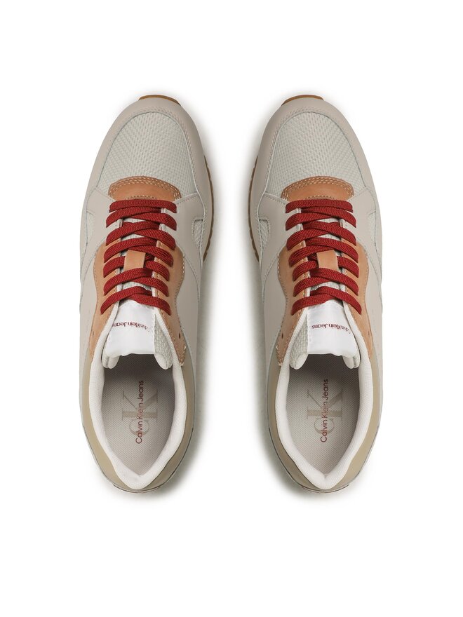 Calvin Klein Jeans Sneakersy Calvin Klein Jeans Retro Runner Fluo Contrast YM0YM00619 Béžová