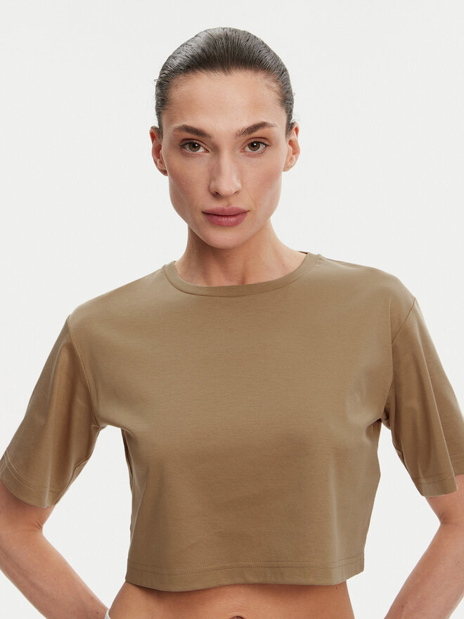 Max Mara Leisure Max Mara Leisure Camiseta 2516941098650 Marrón Regular Fit
