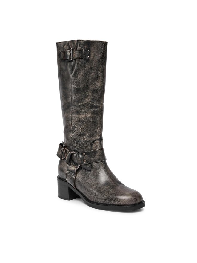 Bronx Kozaki Bronx High boots 14291-A Czarny
