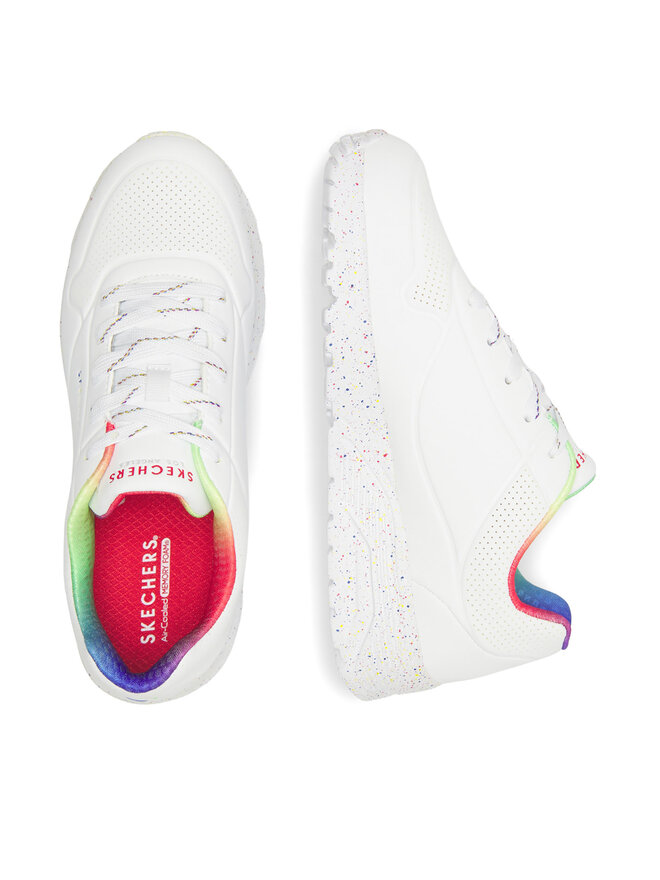 All white skechers memory foam cheap